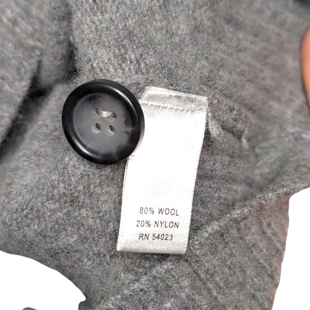 Banana Republic Men’s Large Gray Wool Blend Shawl Collar Italian Yarn Sweater - Picture 4 of 11